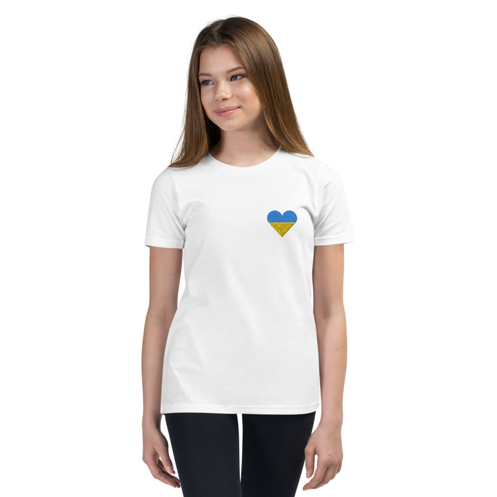 Besticktes Herz Jugend Unisex T-Shirt