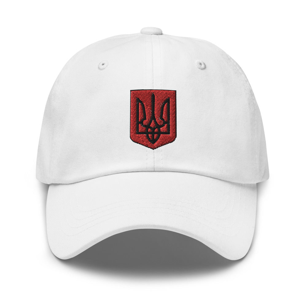 Embroidered Red Tryzub Cap