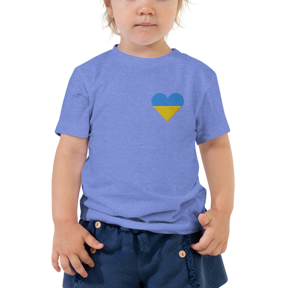 T-Shirt für Kleinkinder mit aufgesticktem Herz