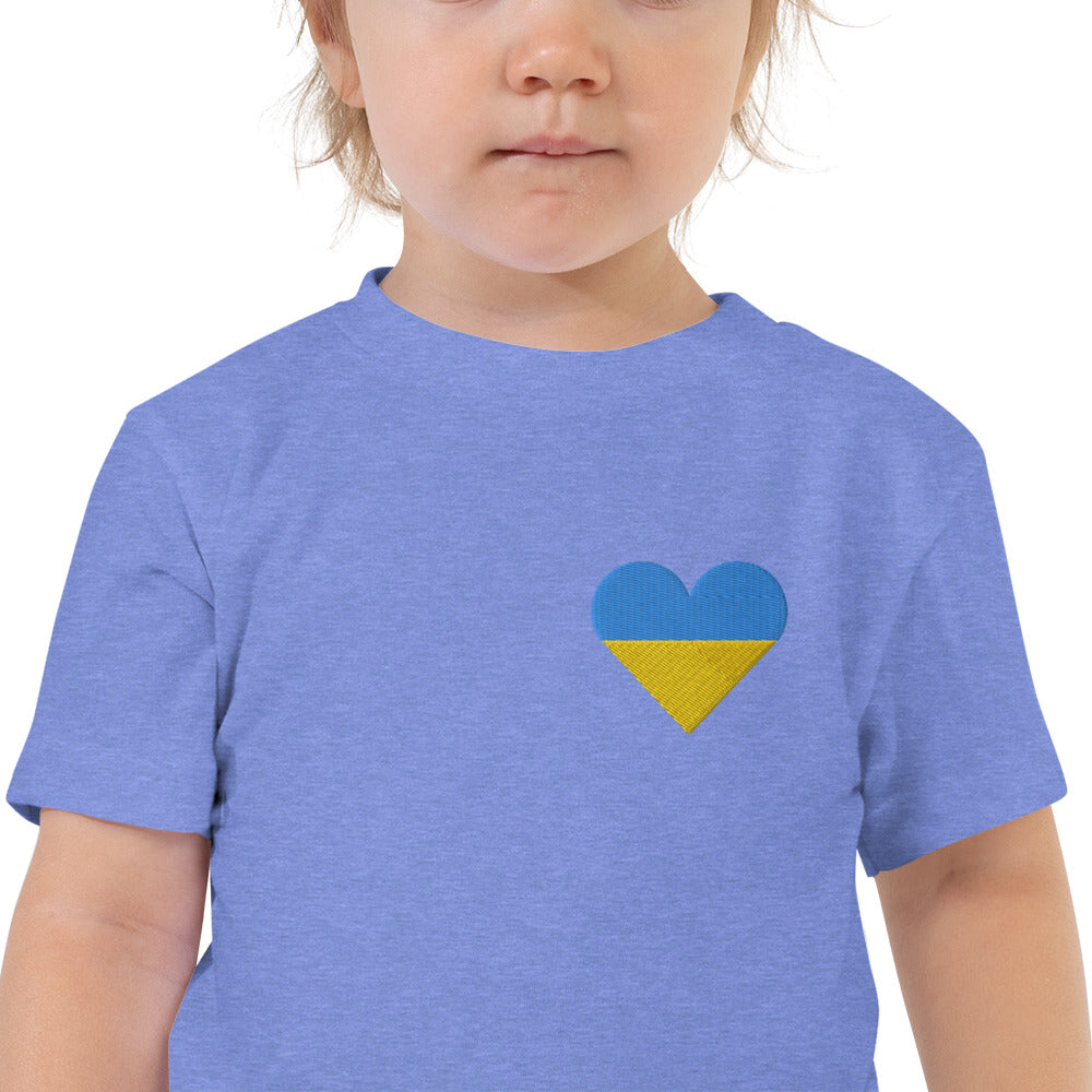 T-Shirt für Kleinkinder mit aufgesticktem Herz