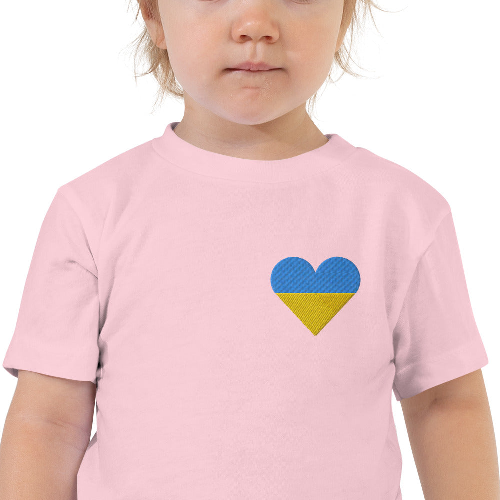 T-Shirt für Kleinkinder mit aufgesticktem Herz