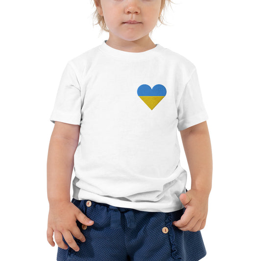 T-Shirt für Kleinkinder mit aufgesticktem Herz