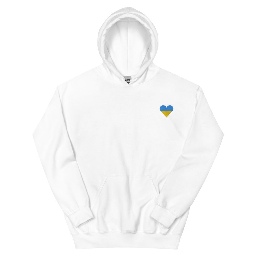 Unisex-Kapuzenpullover mit Herzstickerei