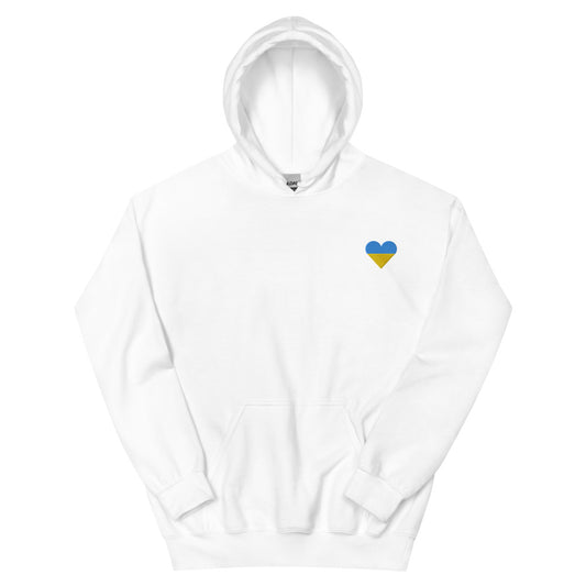 Unisex-Kapuzenpullover mit Herzstickerei