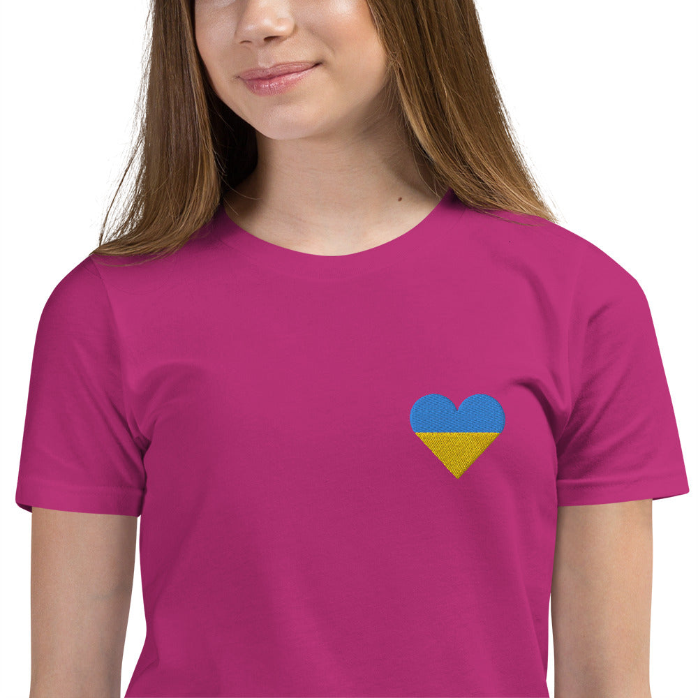 Embroidered Heart Youth Unisex T-Shirt