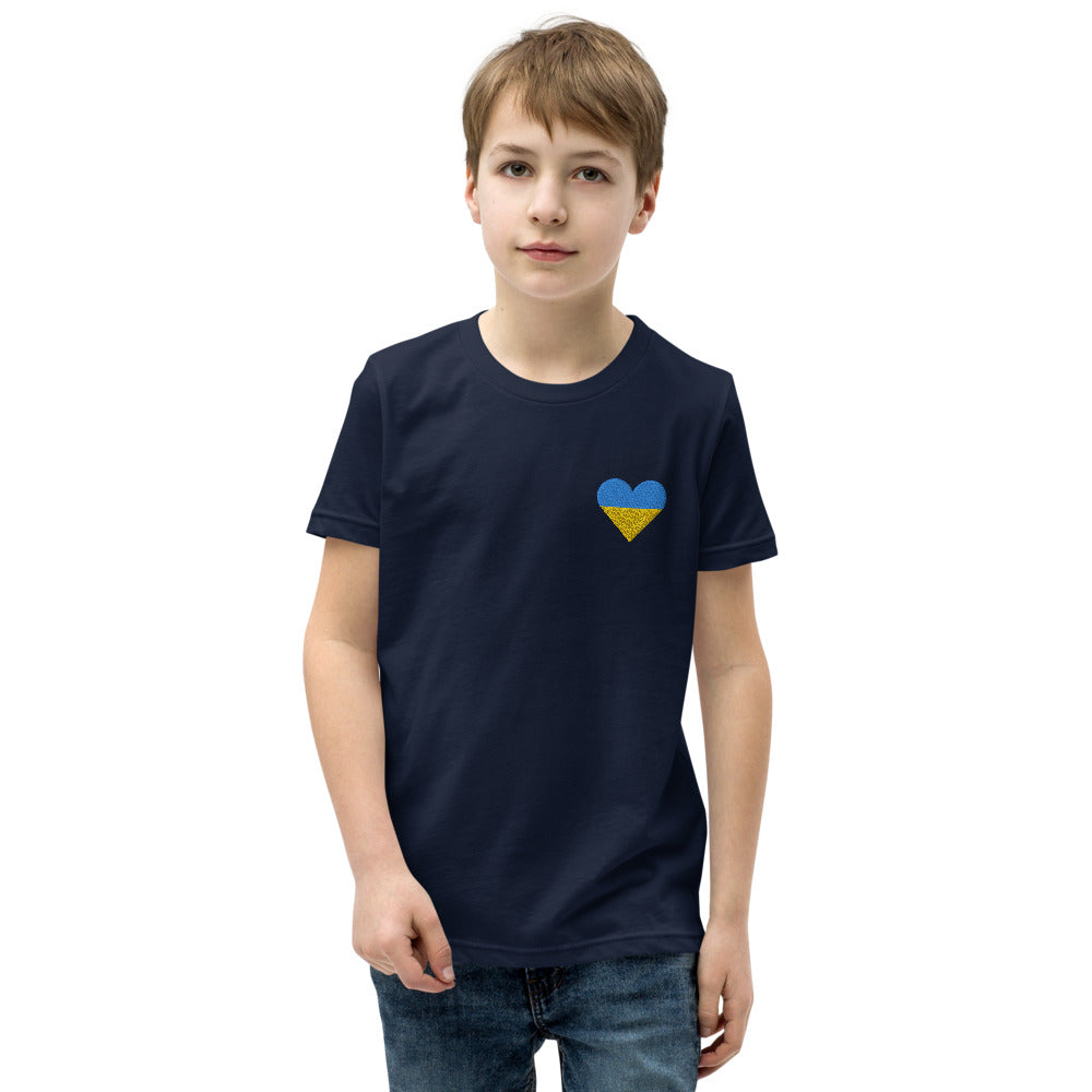 Embroidered Heart Youth Unisex T-Shirt