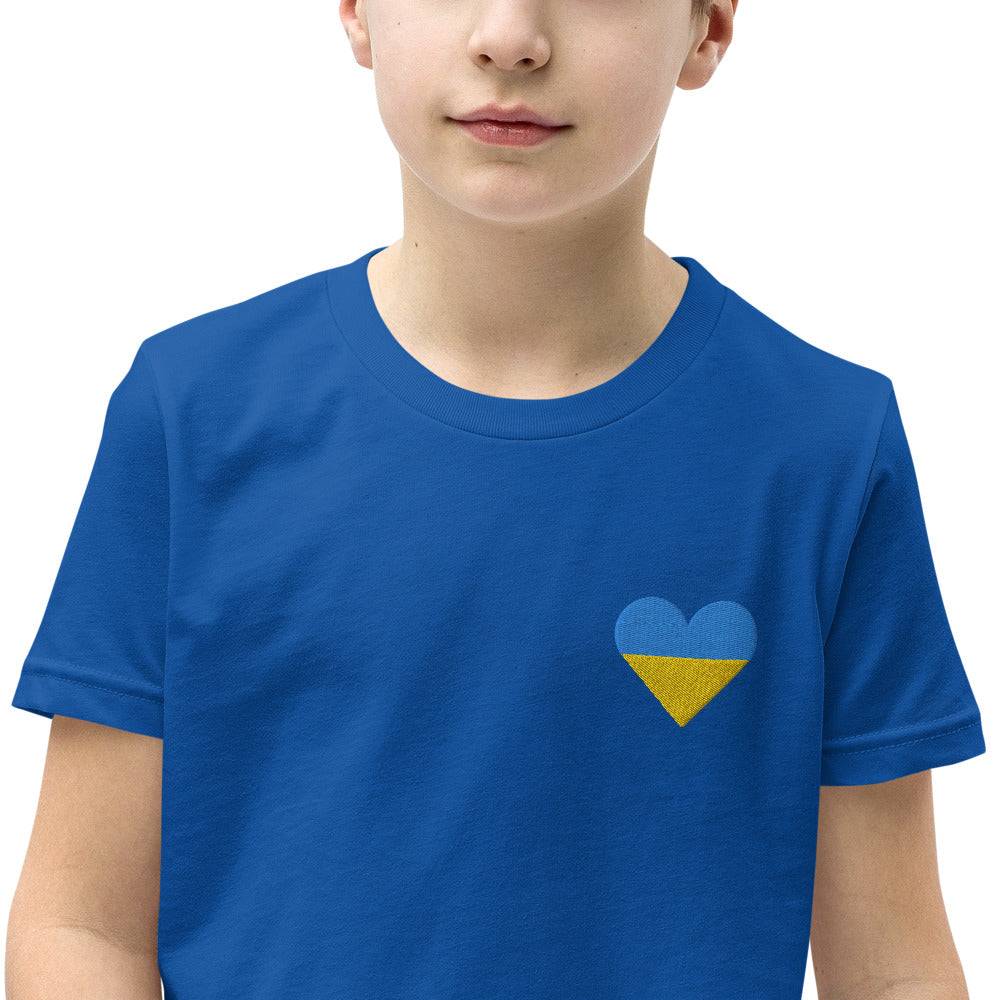 Embroidered Heart Youth Unisex T-Shirt