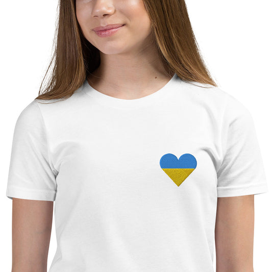 Besticktes Herz Jugend Unisex T-Shirt